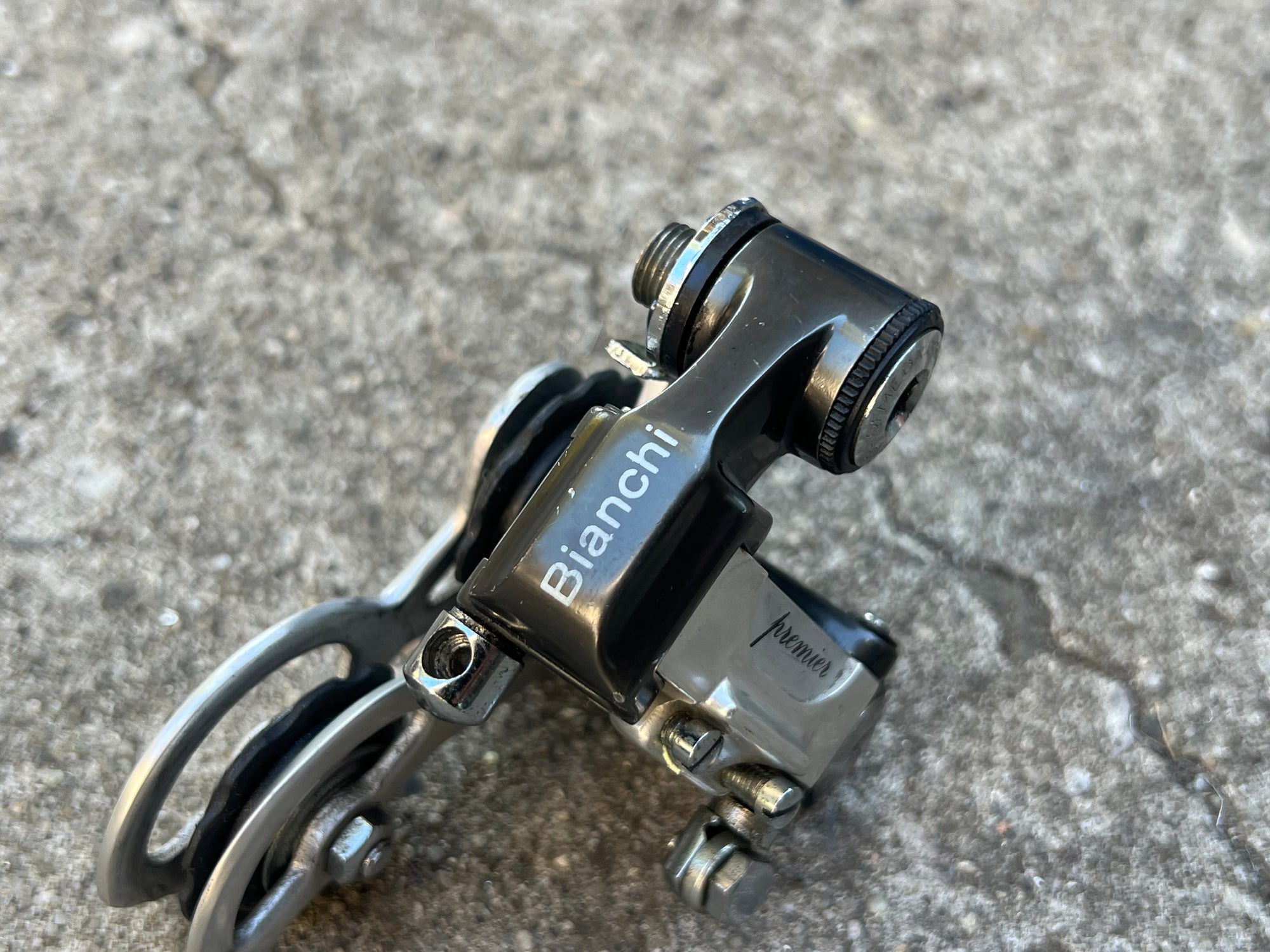 Ofmega Premier Vintage Short Cage Rear Derailleur Bianchi Gray Silver 5/6/7 Speed Road Bike