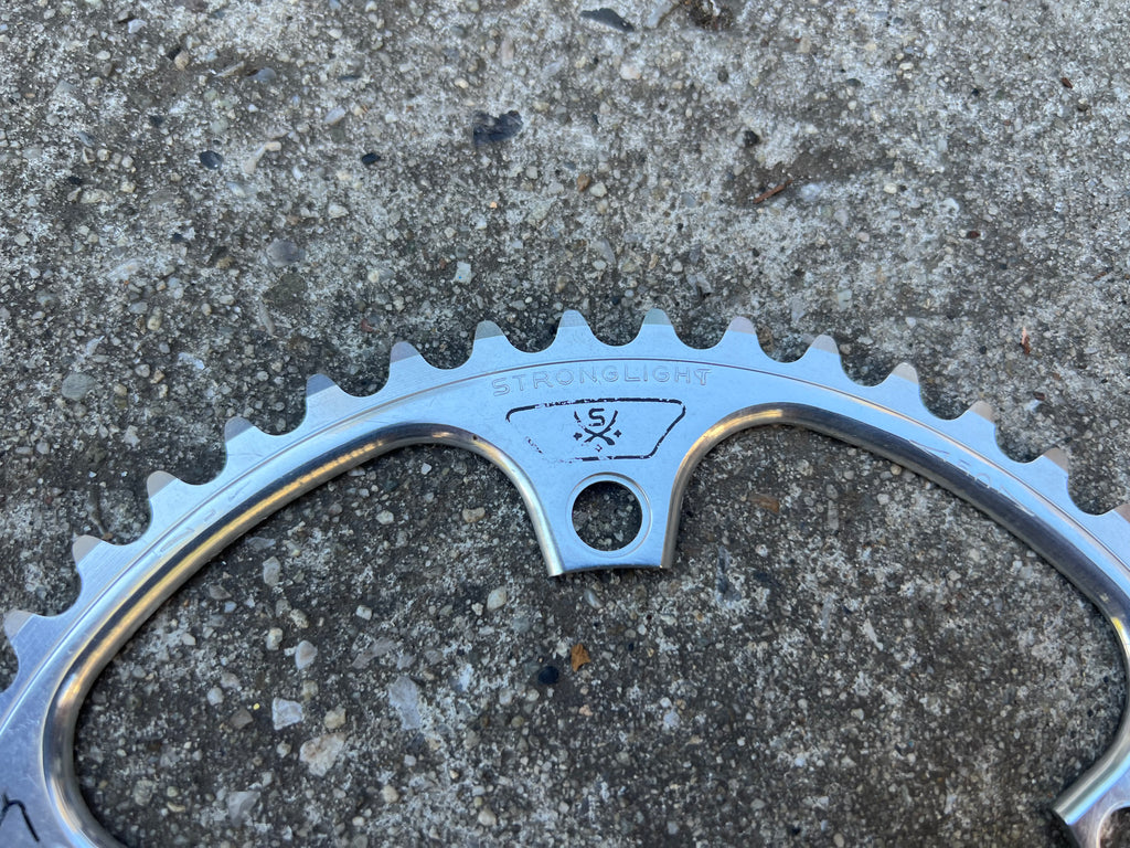 Stronglight 50T 144 BCD 5 Bolt Chainring Silver Road Bike Vintage Big
