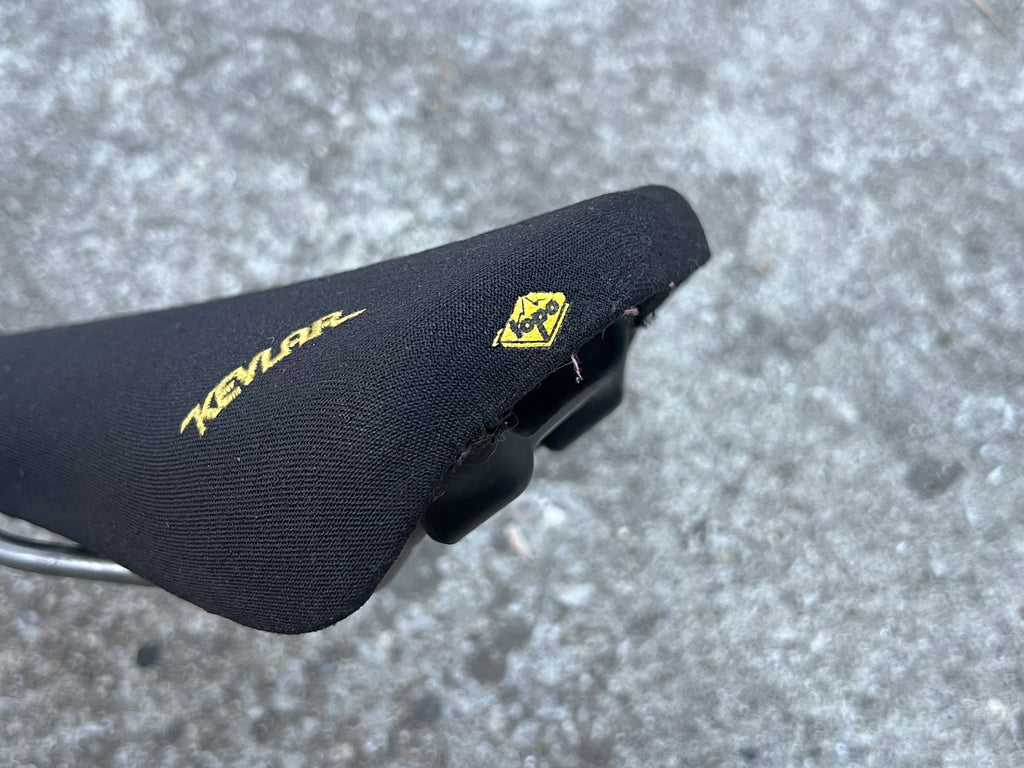 Velo Topo KT Comp Kevlar Titanium Saddle Vintage MTB Mountain Bike Black Yellow