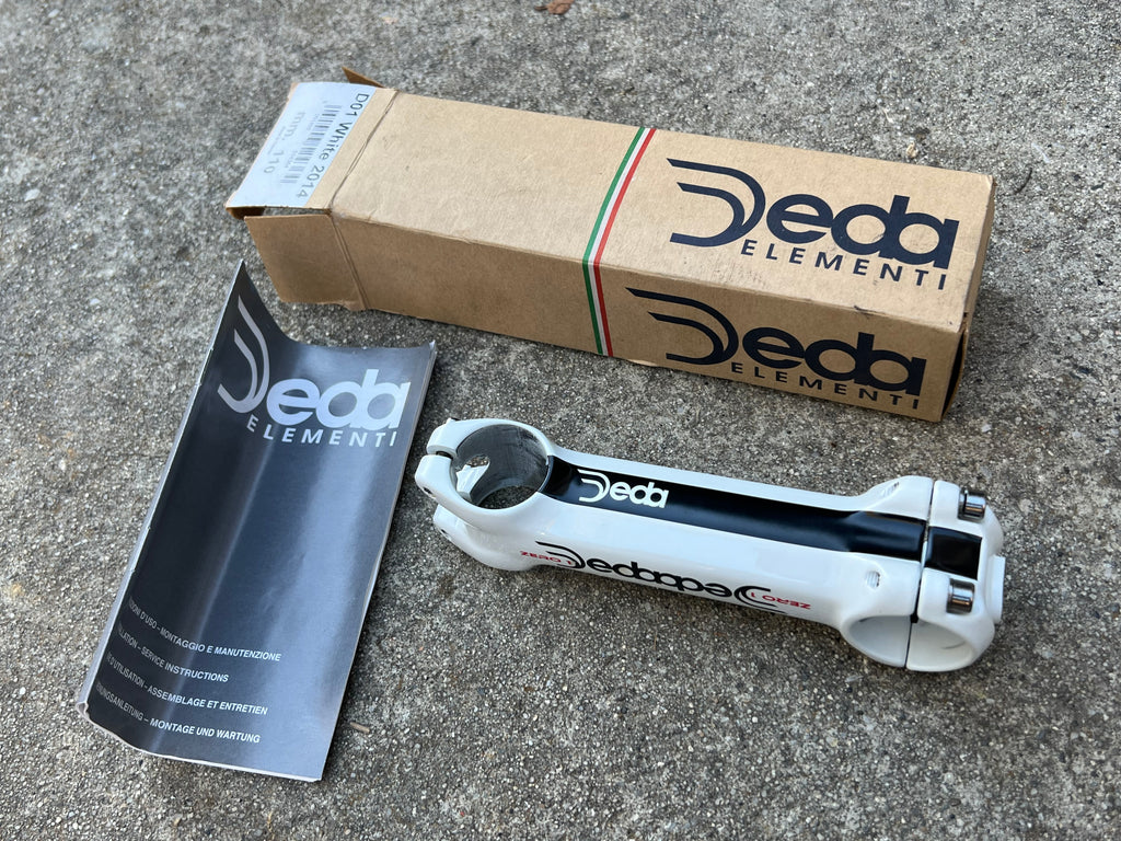 NOS Deda Zero 120x31.8mm 1 1/8” Stem Road Bike White 5 Deg 157g