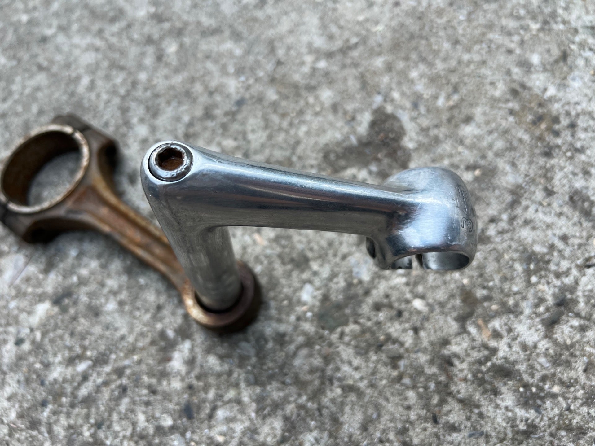 3TTT Quill Stem 26.0x90mm 1” Vintage Retro Silver Road Bike Gray Touring Drop  - Image 5