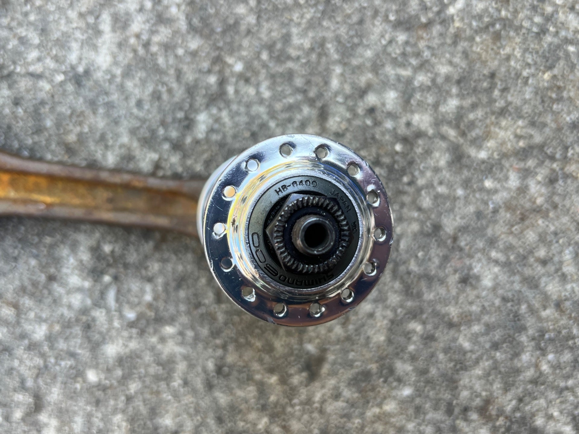 Shimano 600 HB-6400 Tricolor 28H Hole Front Hub Vintage Road Bike Silver QR - Image 5