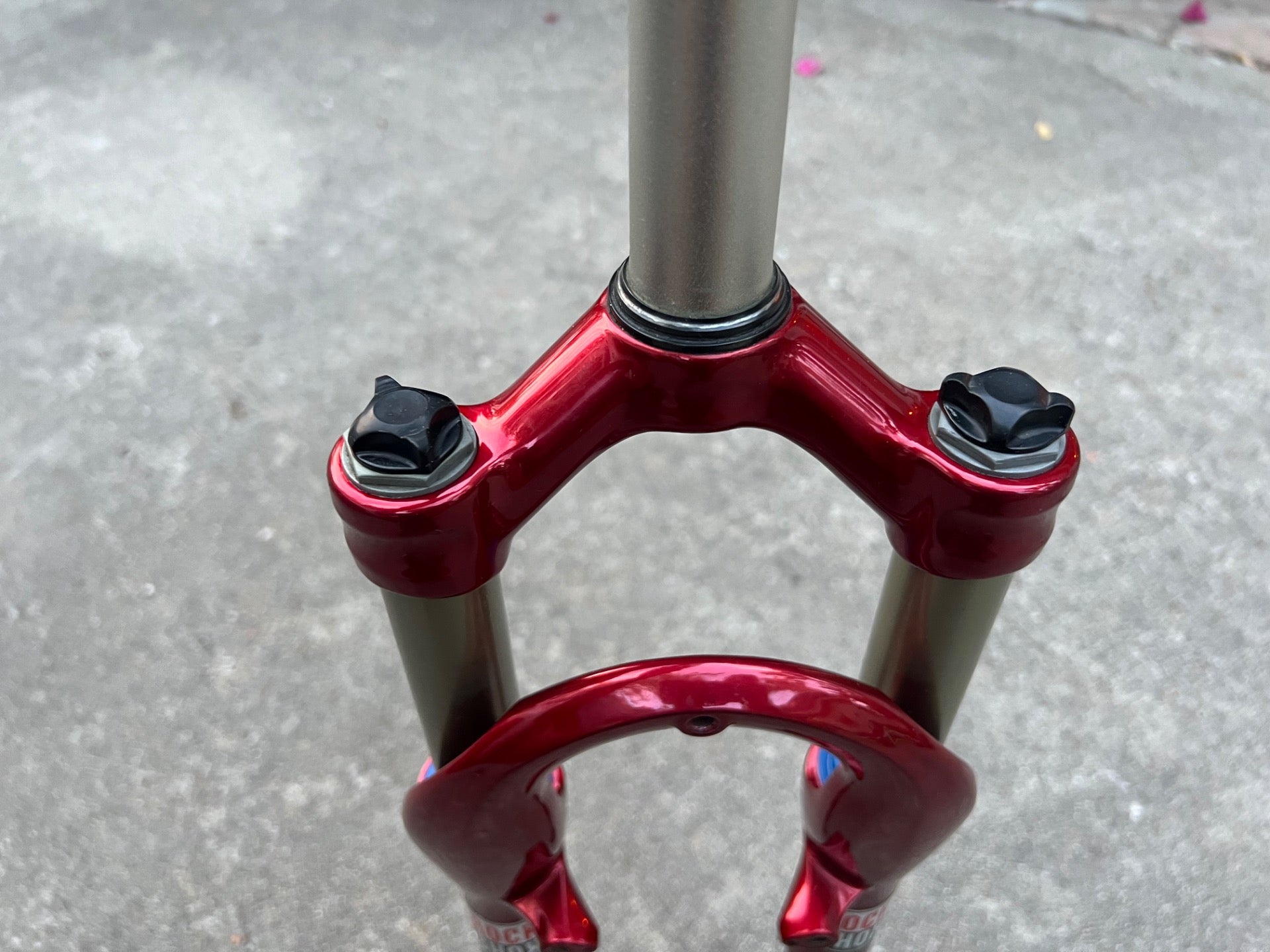 SERVICED RockShox Judy Race 80mm 1 1/8” Threadless Fork Red Vintage MTB Disc  - Image 11