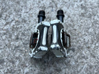 Used Crankbros Acid Carbon Clipless Pedals White Black MTB Gravel Pair Crankbrothers-Bicycle Bin