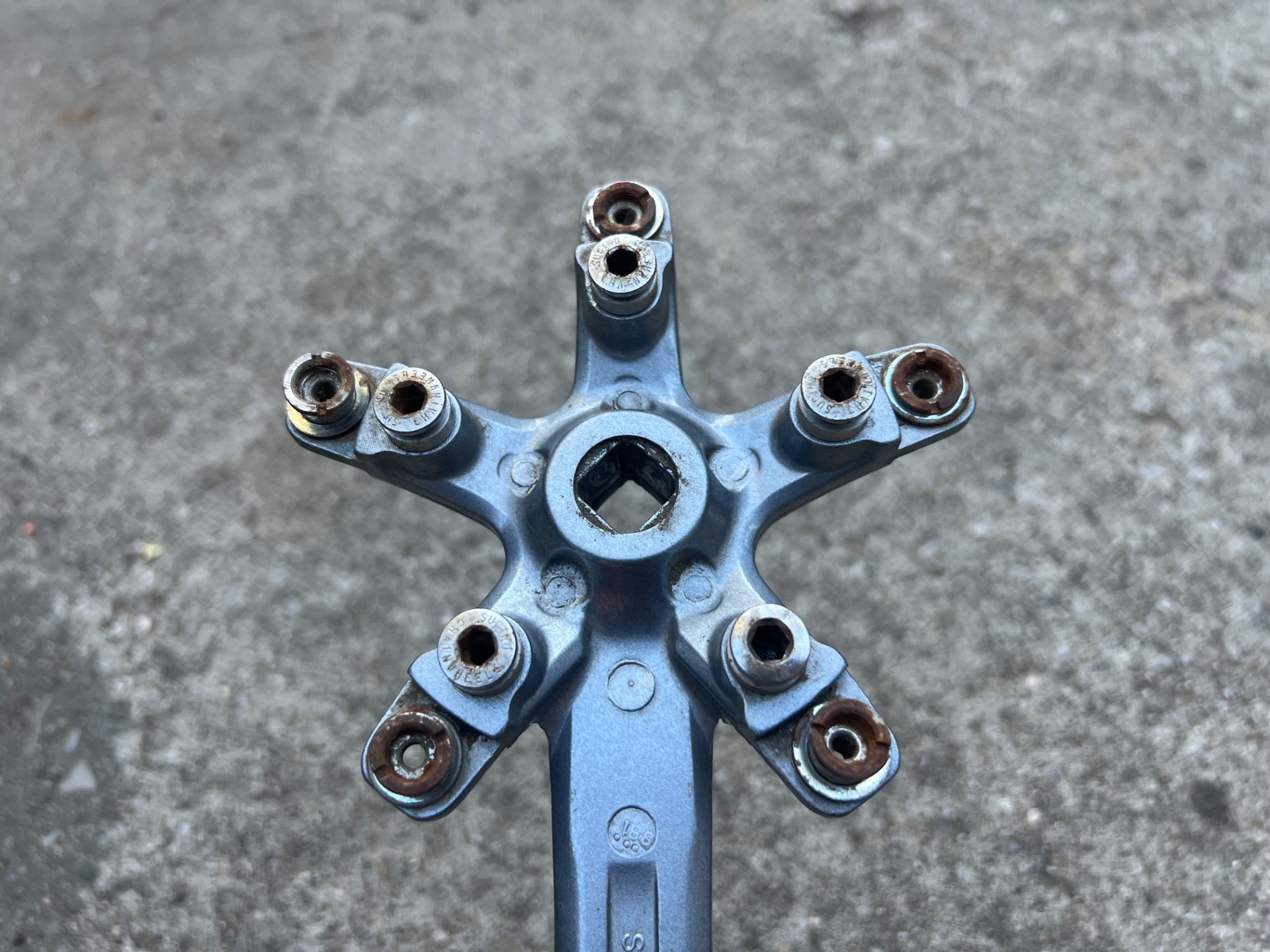Sugino 170mm Drive Side Crank Arm With Bolts Right Dark Gray Vintage MTB Right  - Image 5
