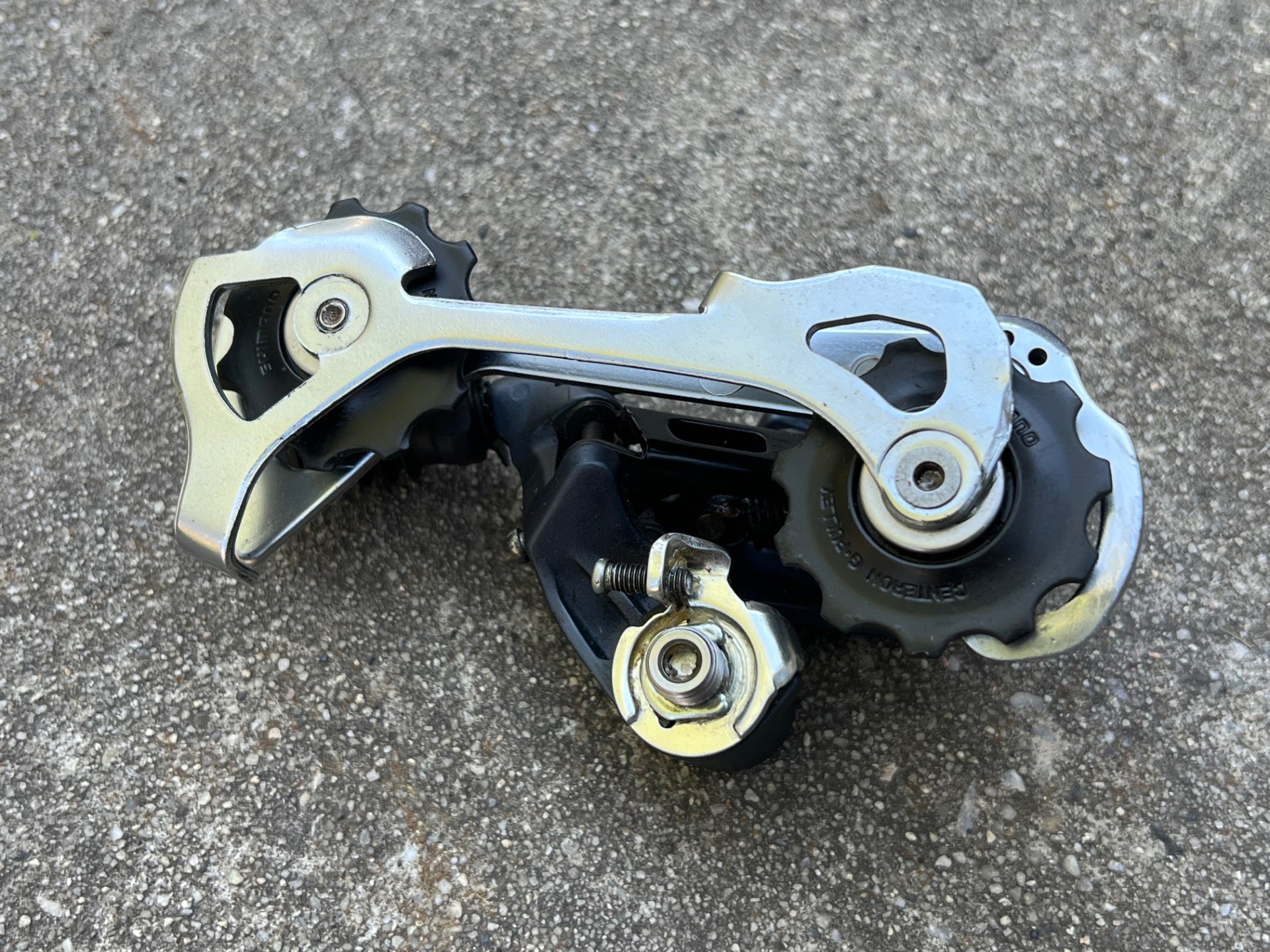 NICE Shimano Deore LX M570 9 Speed Long Cage Rear Derailleur Vintage MTB Blue  - Image 5