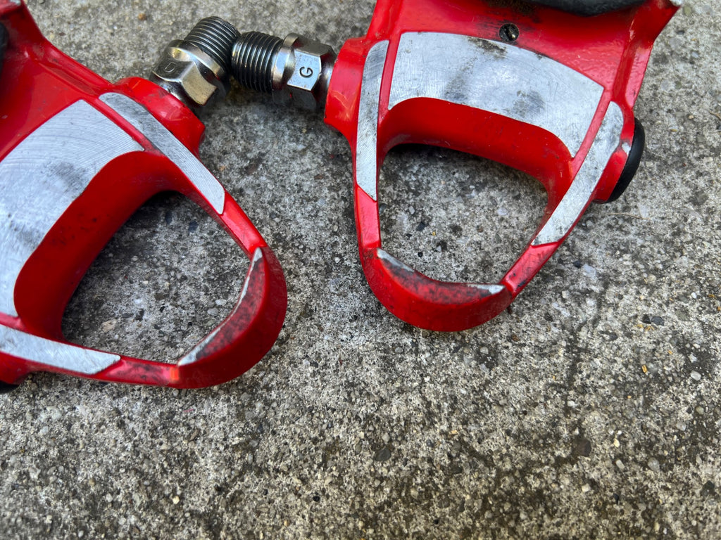 Look Carbon Clipless Pedals Red Vintage Road Bike 9/16 Eroica Race - Image 5