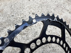 Used Rotor Q Rings 53/39T 130BCD Oval Chainring Set Road Black Racing Aluminum OCP-Bicycle Bin