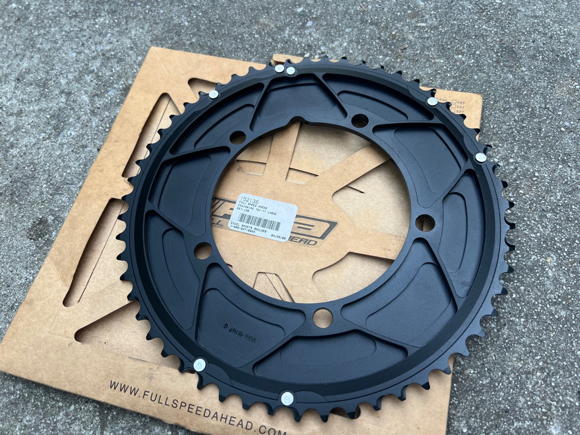 NEW FSA Track 130 BCD 55T Chainring Black Road Bike 7075 T6 TT55T 3/32”  - Image 5