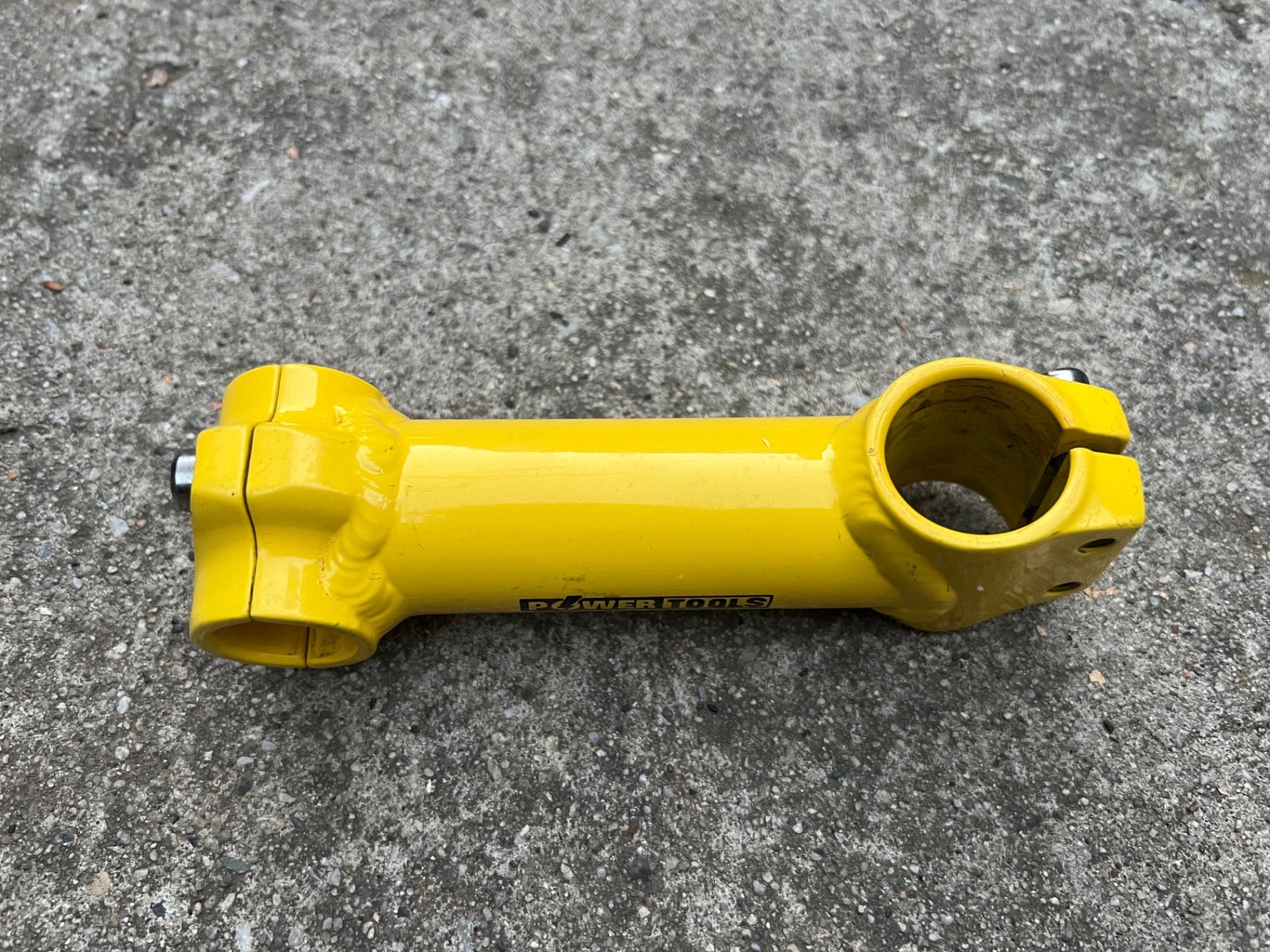 Power Tools Stem 1 1/8” 25.4x115mm Yellow Vintage Retro Mountain Bike Gravel  - Image 5