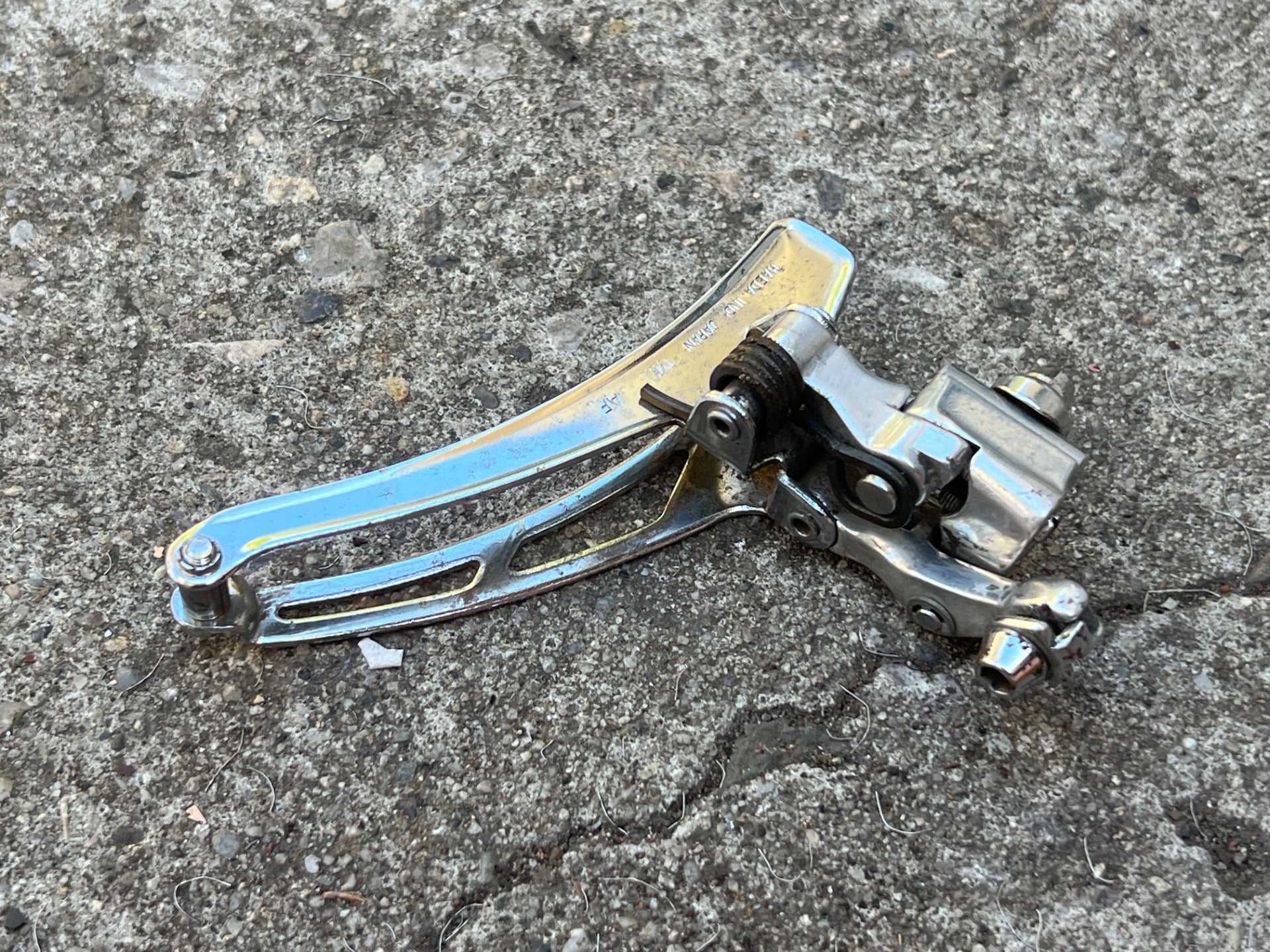 Suntour Cyclone Braze On Front Derailleur Bottom Pull Vintage Road Double Chrome - Image 5