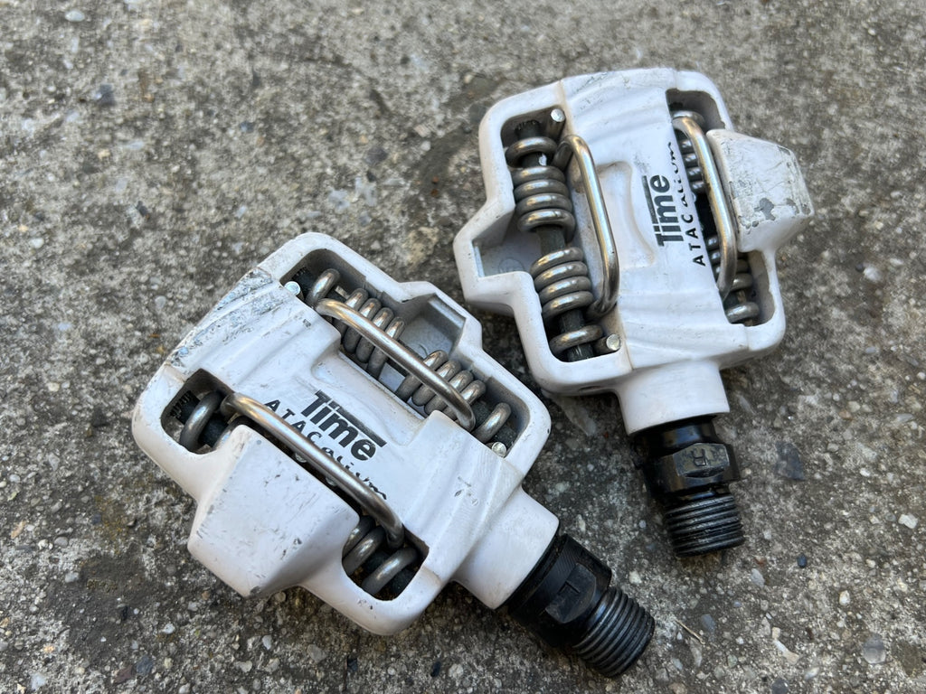 TIME ATAC Alium Pedals White Vintage MTB Retro Gravel Clipless Racing  - Image 5