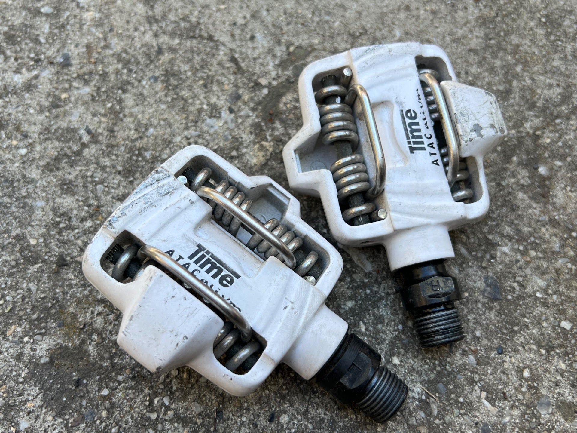 TIME ATAC Alium Pedals White Vintage MTB Retro Gravel Clipless Racing  - Image 5