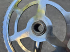 Used Raleigh Cotter Pin Crankset Sir Walter Stamp Steel Chrome 46T 60’s 70’s Vintage-Bicycle Bin