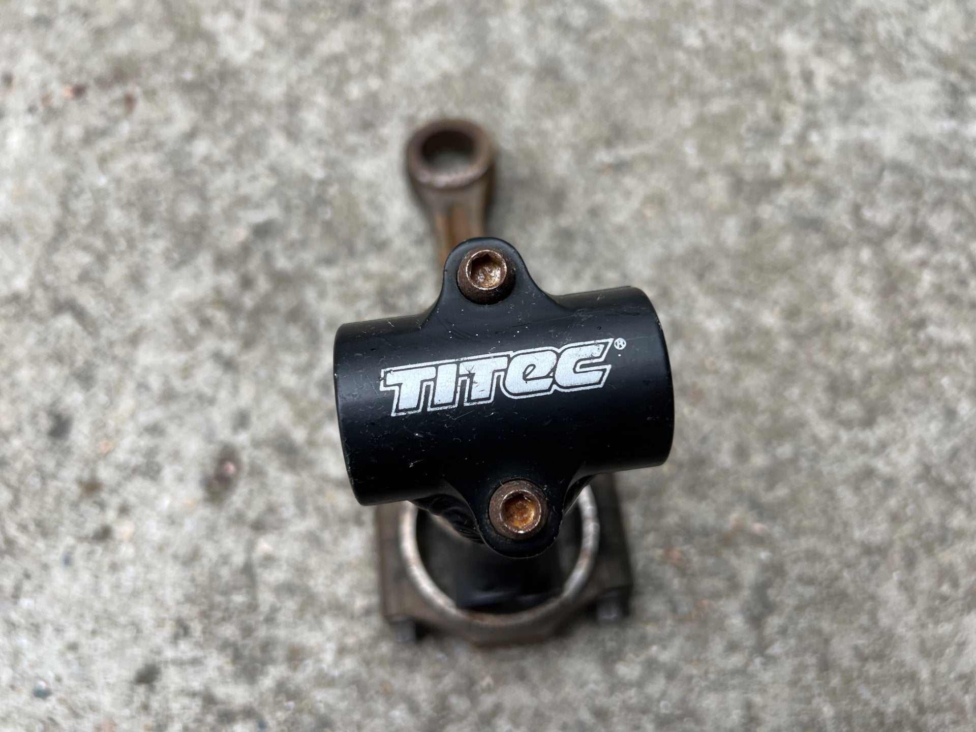Titec 25.4x135mm 1 1/8” Threadless Straight Stem Vintage Retro MTB Black - Image 5