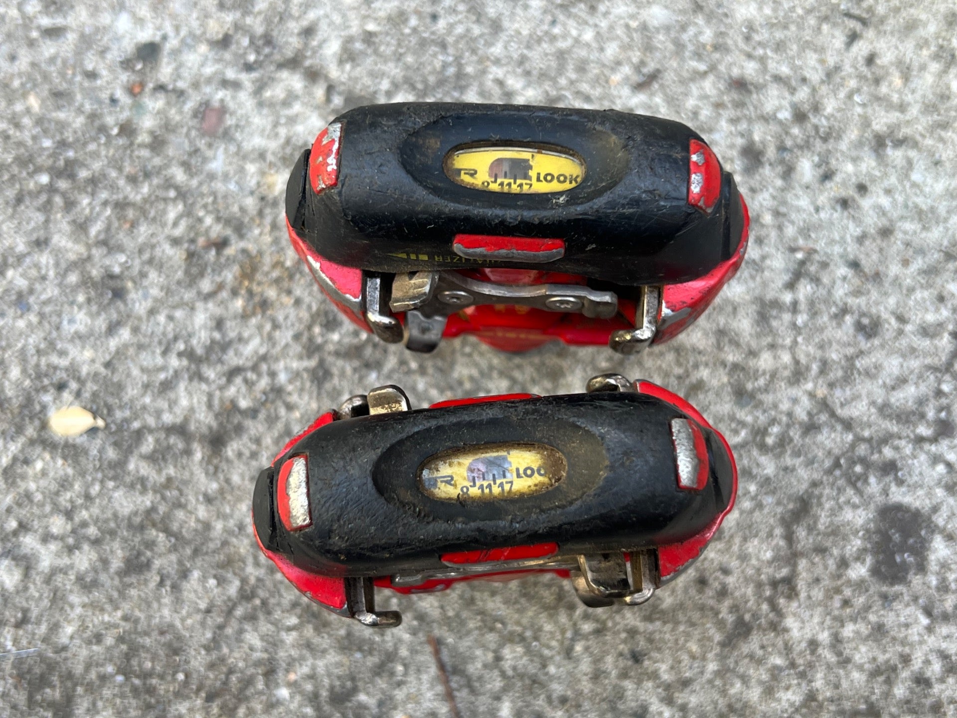 LOOK S2R Moab Clipless Pedals Red Black MTB Vintage Retro 9/16” Chrome Steel! - Image 5