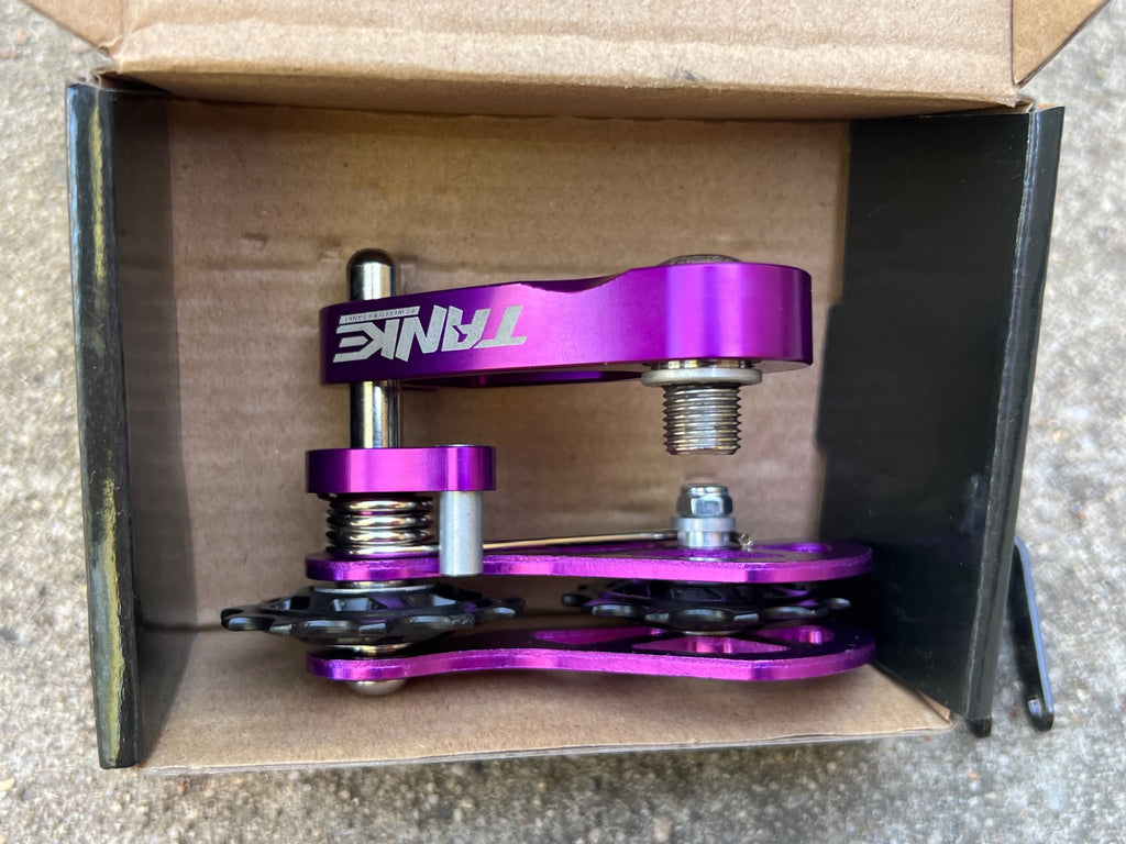 Purple Anodized CNC Chain Tensioner Single Speed Dual Pulley Tanke Bike  - Image 5