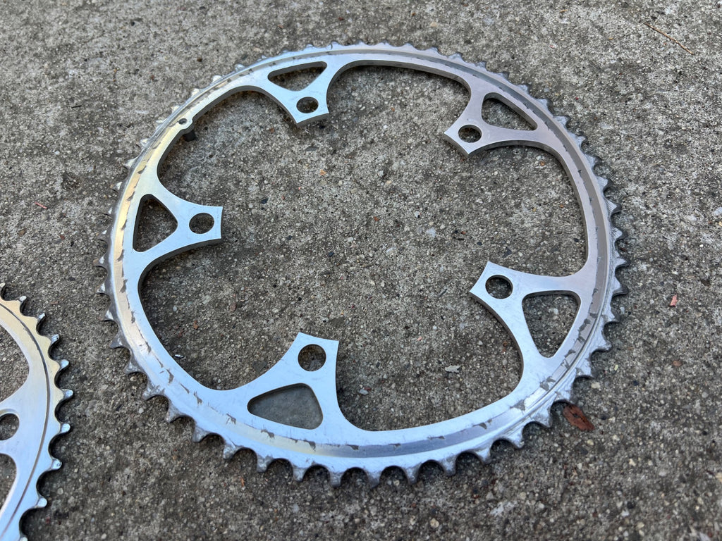 Shimano Biopace Chainring Set 130 BCD 42/53T Tooth Silver Anodized Aluminum  - Image 5