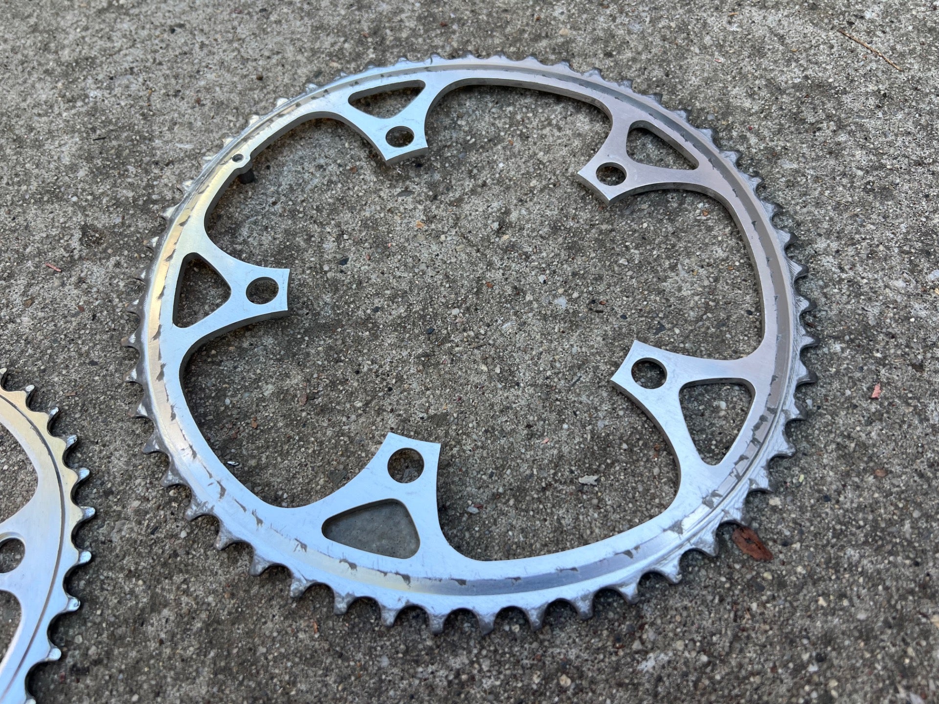 Shimano Biopace Chainring Set 130 BCD 42/53T Tooth Silver Anodized Aluminum  - Image 5