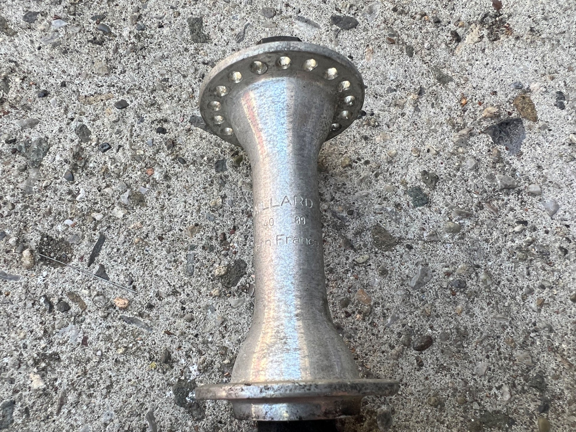 Maillard 36H Hole Front Hub 100mm Vintage Retro Road Bike Gray 89 Stamp - Image 5