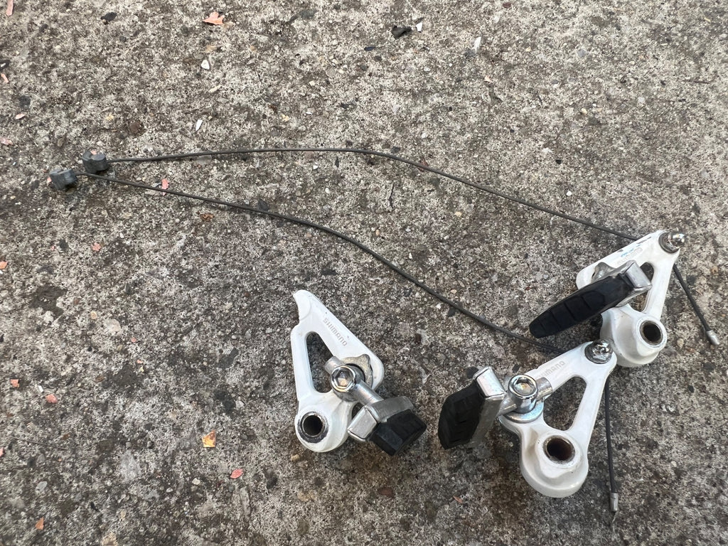 Shimano BR-AT50 Brakes Brake Set White Cantilver Vintage MTB Touring Retro ATB - Image 7