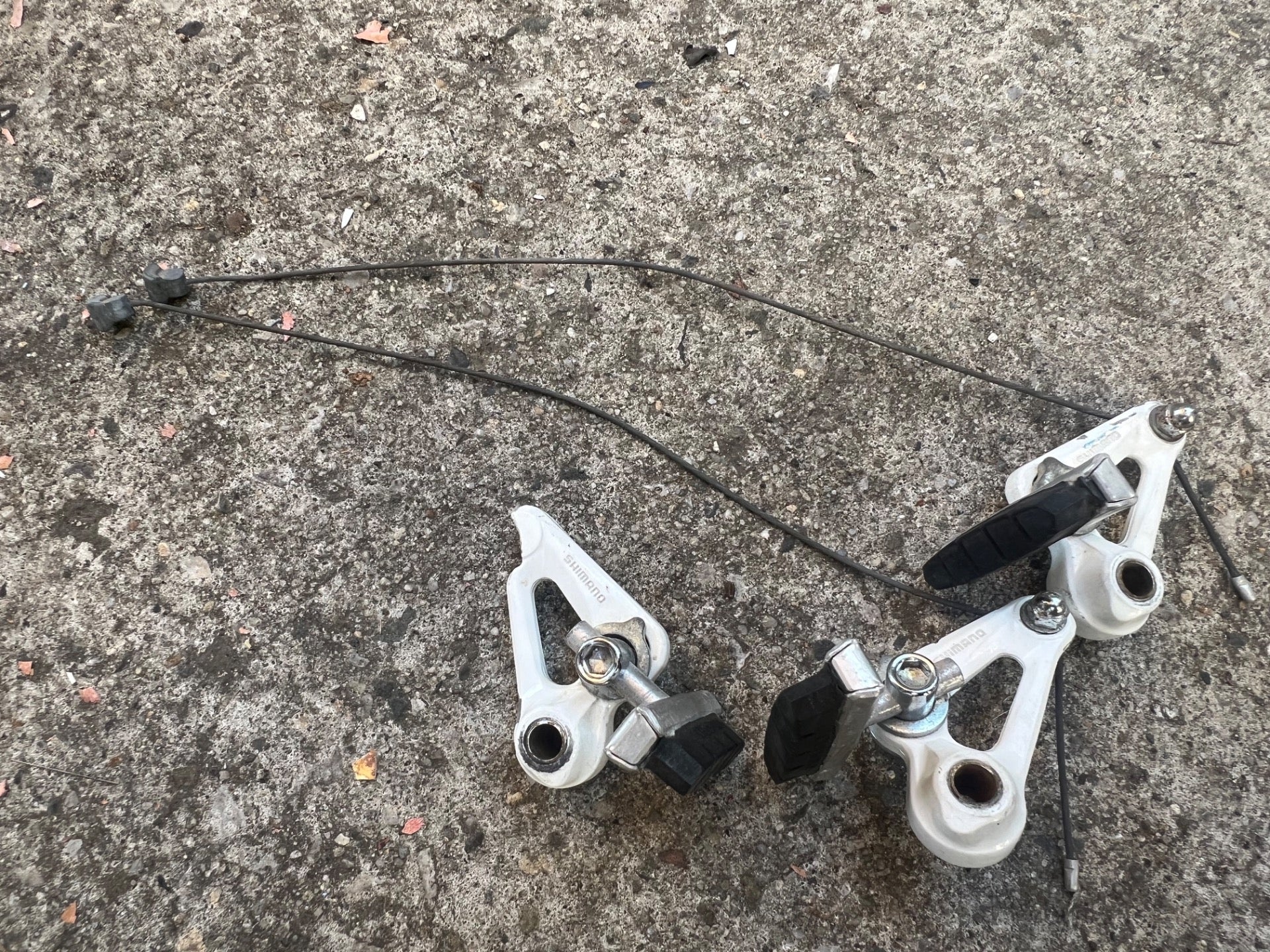 Shimano BR-AT50 Brakes Brake Set White Cantilver Vintage MTB Touring Retro ATB - Image 7