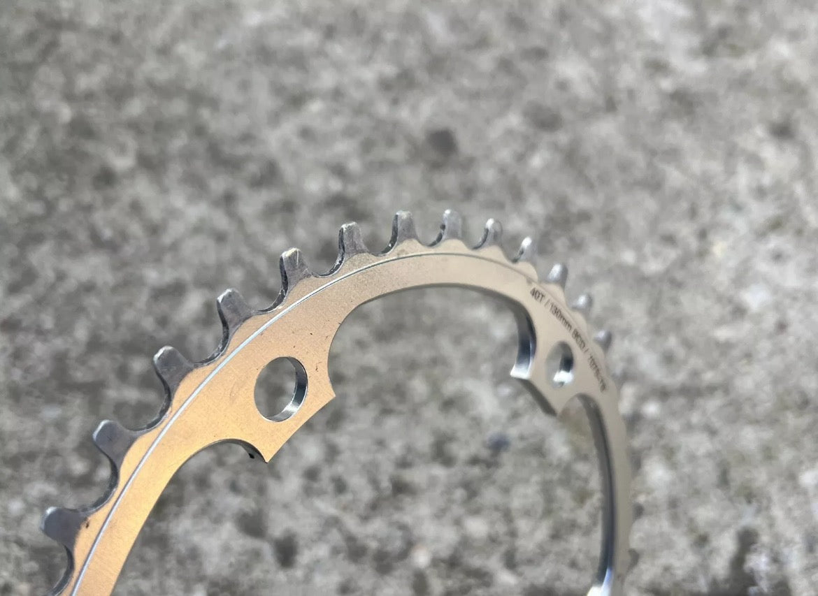 LOW MILES Salsa 40T 130BCD Chainring Silver Tooth 7075-T6 Aluminum Road Gravel - Image 5