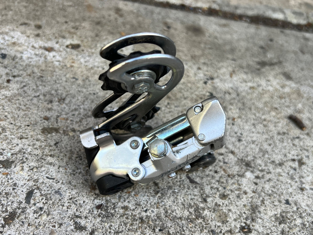 Used Huret Rival 6 Speed Rear Derailleur Short Cage Silver Vintage Retro Road Bike-Bicycle Bin