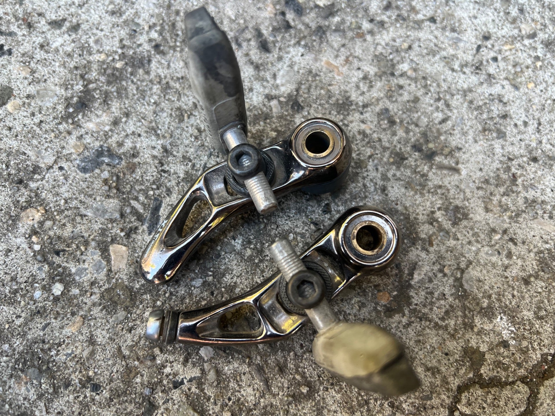 Shimano STX BR-MC30 Brakes Brake Set Vintage Retro Mountain MTB Silver Anodized - Image 5