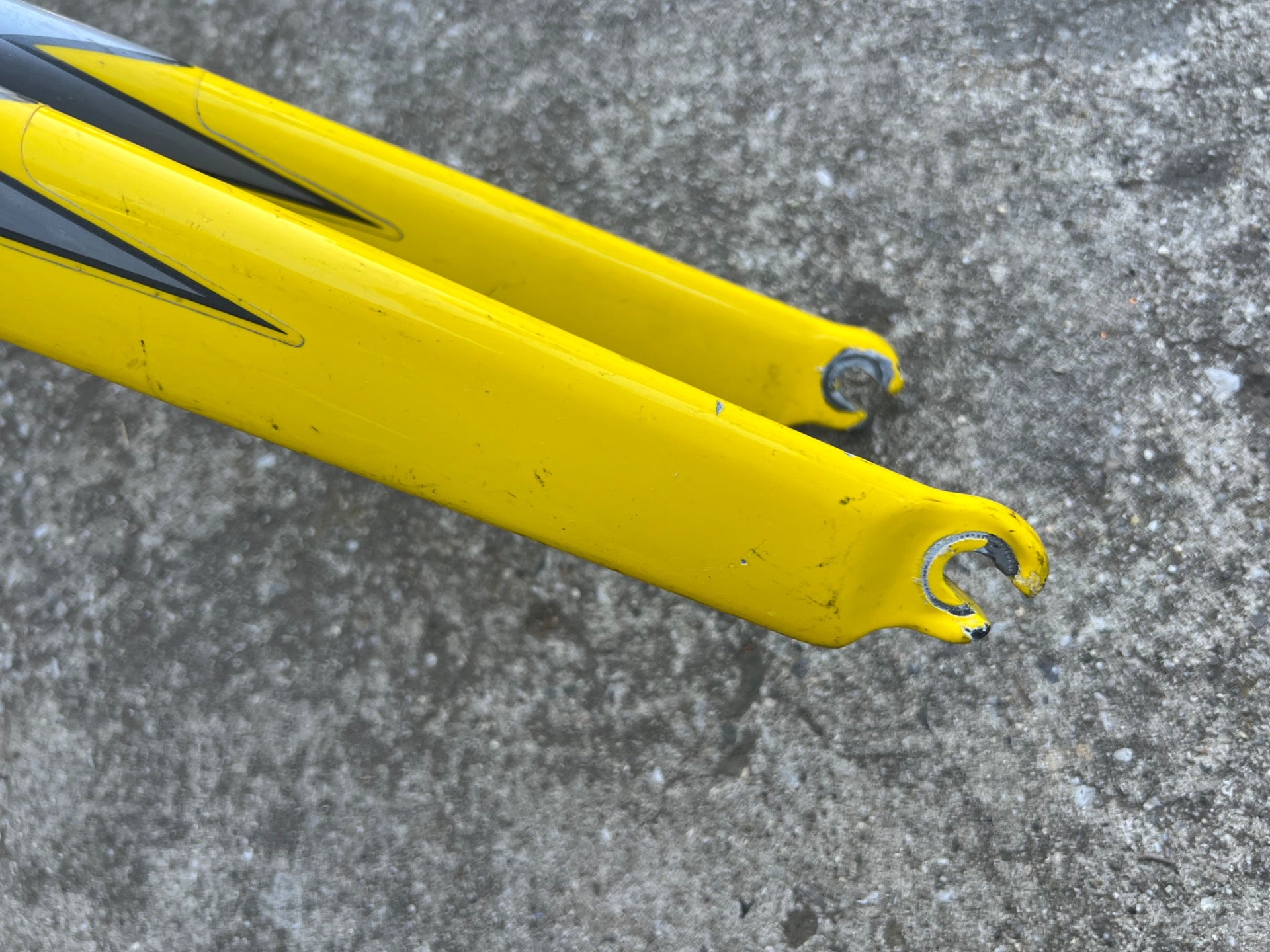 Giant Carbon Fork Aero 700c 1” 10.5” Threadless Steerer Road Yellow Gray Bike - Image 7