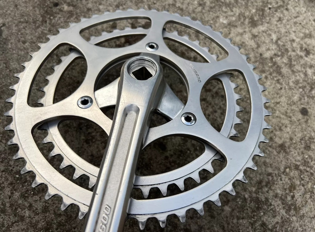 Used NICE Shimano 600 Touring Forged Crankset 52/42 170mm 3 Bolt Vintage Retro Road-Bicycle Bin
