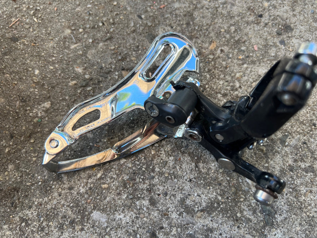 Used Shimano Deore LX FD-M566 31.8 Bottom Pull Front Derailleur Vintage MTB Black-Bicycle Bin