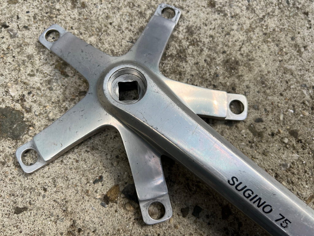 Sugino 75 165mm Drive Side Crank Arm 144BCD Track Racing Bike Silver Road  - Image 5