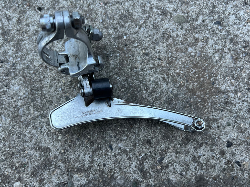 Used Shimano Deore SP 28.6mm Bottom Pull Double Front Derailleur Vintage Touring-Bicycle Bin