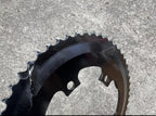 Used Shimano 110 BCD 4 Bolt Asymmetrical Chainring Set 53/39T 11 Speed Black Road-Bicycle Bin
