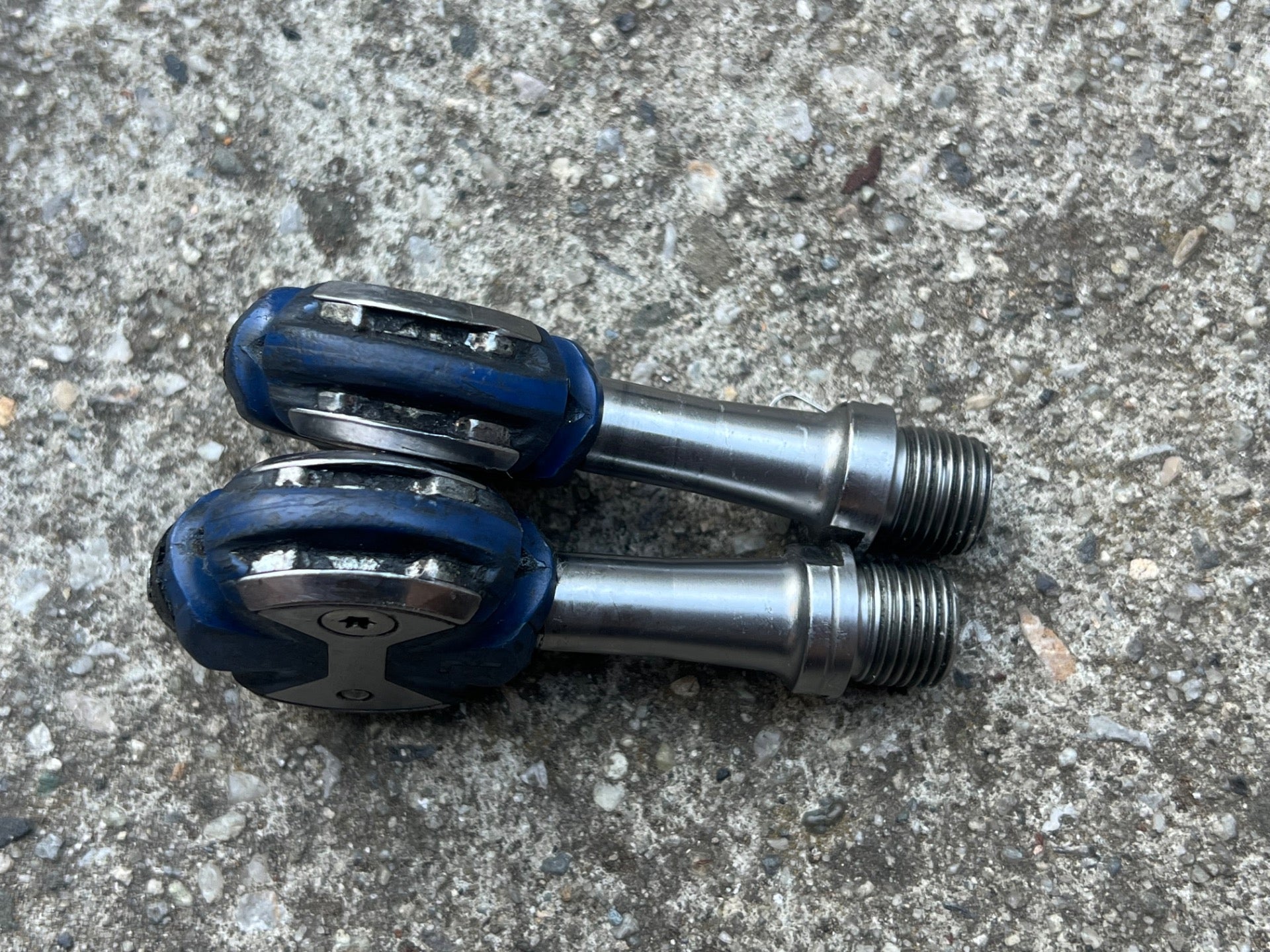 Speedplay Zero Clipless Pedals Vintage Road Gravel Bike Blue Stainless Steel  - Image 5