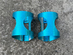 Used Ringle Bottle H20 Cages Blue Turquoise Anodized Pair 1990s Vintage Retro MTB-Bicycle Bin
