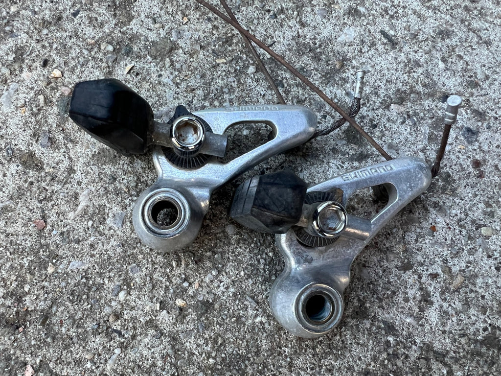 Used Shimano Deore BR-MT62 Brakes Brake Set Cantilver Vintage MTB Gravel Touring Gray-Bicycle Bin