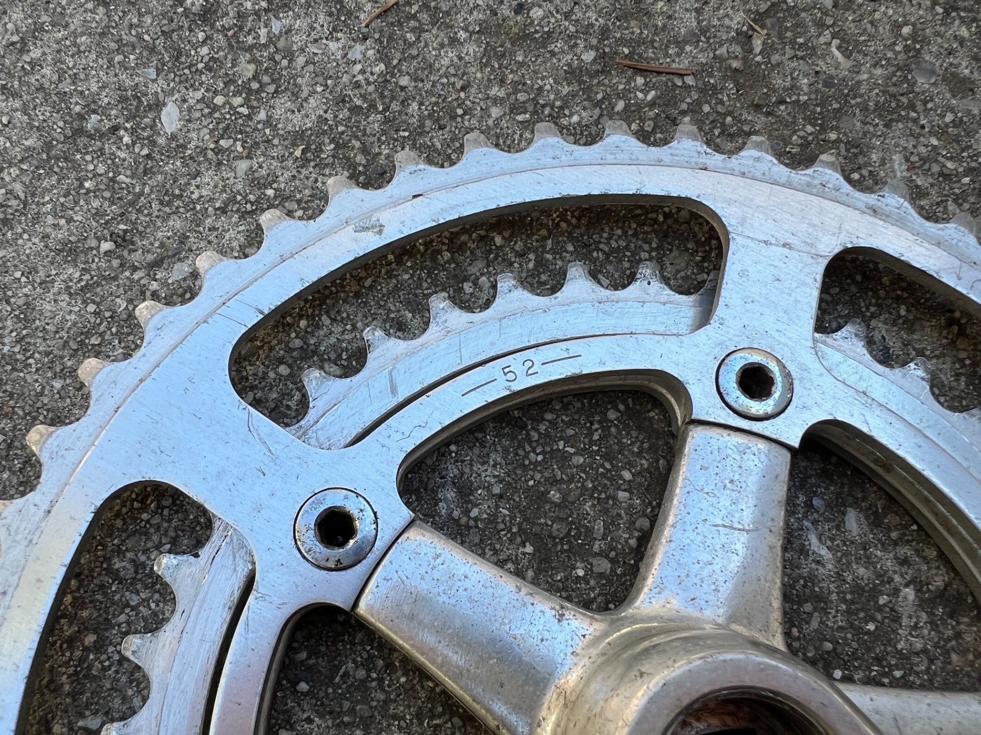 SR Super Custom Crankset 52/40T 170mm Silver Double Vintage Retro Road Touring  - Image 9
