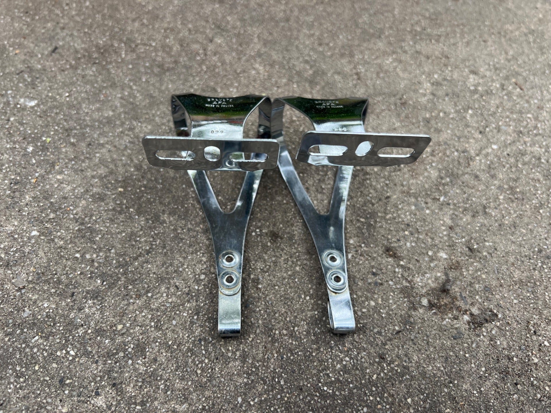 Christophe Toe Clips Size Medium Chrome Steel Vintage Road Bike Eroica Touring  - Image 5