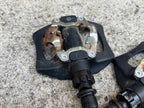 Used Forte Dual Sided Platform Clipless SPD Pedals Black Gravel MTB Road Bike-Bicycle Bin