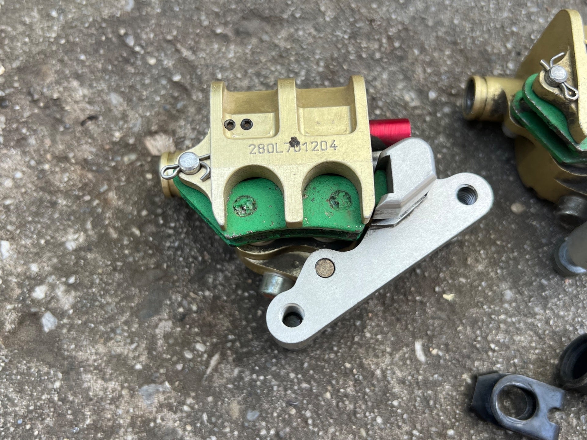Rockshox Mechanical Disc Brake Calipers Gold Vintage Retro MTB Gold Front & Rear - Image 5