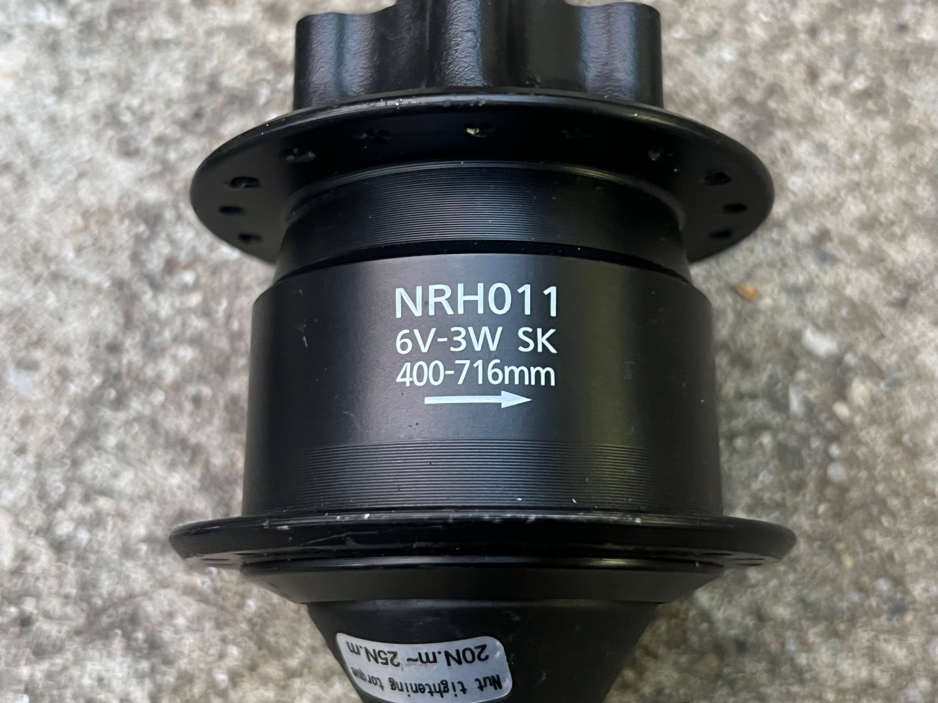 Generic Bike Dynamo Hub 6V-3W 36H Hole 100mm 6 Bolt Disc Front Bicycle Black  - Image 5