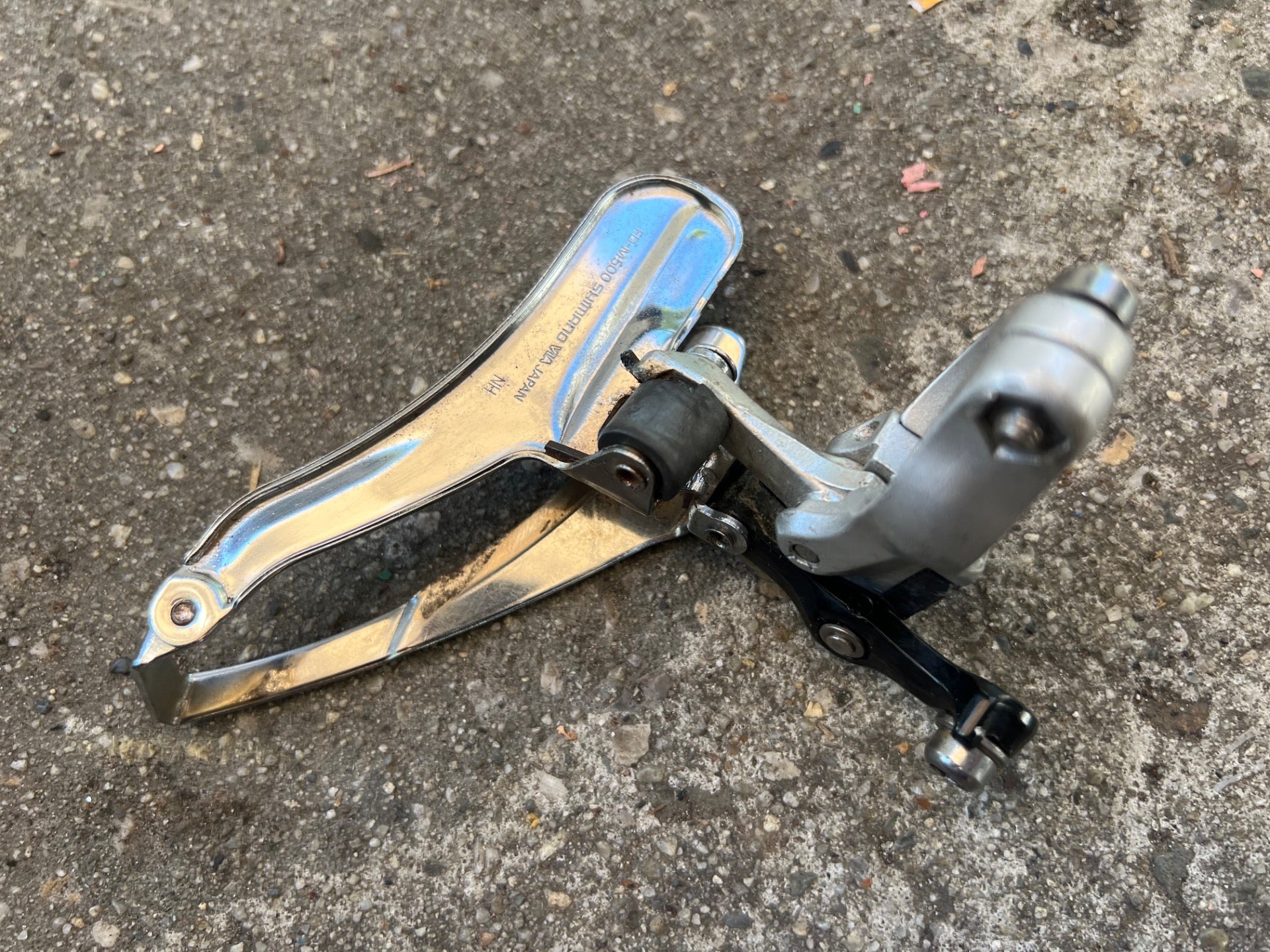 Shimano 500LX FD-M500 Front Derailleur 28.6mm Bottom Pull Triple Vintage MTB ATB - Image 5