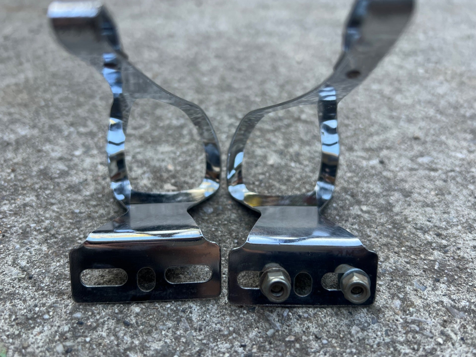 MKS NJS Toe Clips Size Large L Chrome Steel Vintage Road Bike Eroica Touring - Image 5
