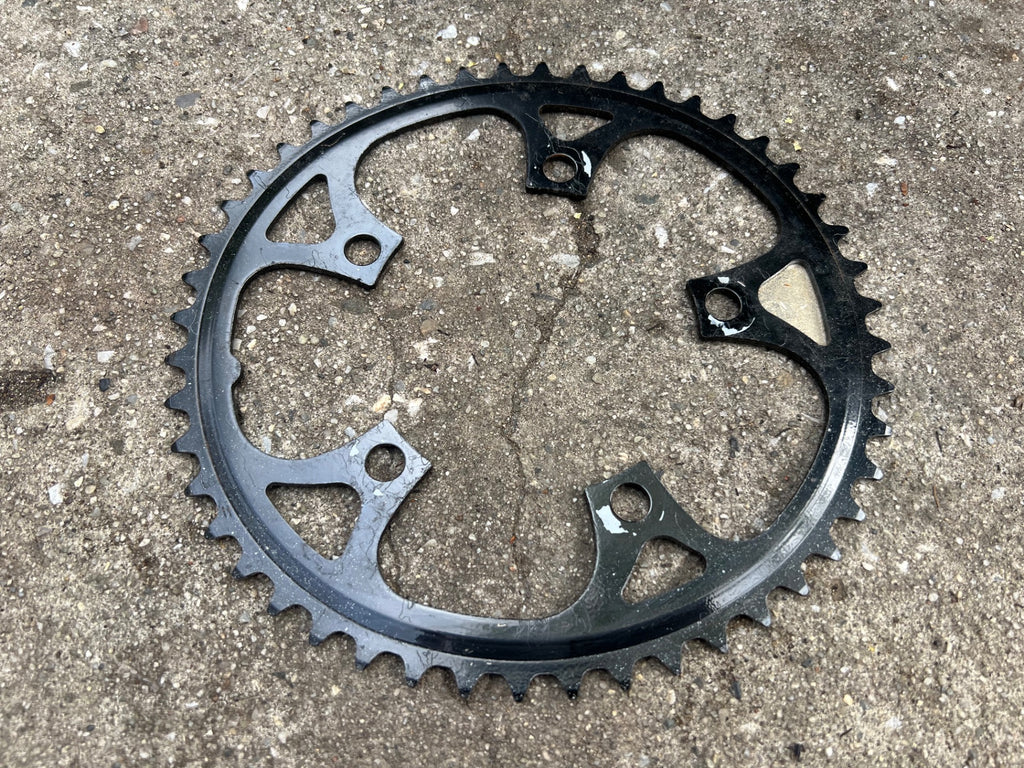 NOS* Sugino Bionic 38/48T 110 BCD Oval Chainring Set Steel Black Vintage MTB ATB - Image 5