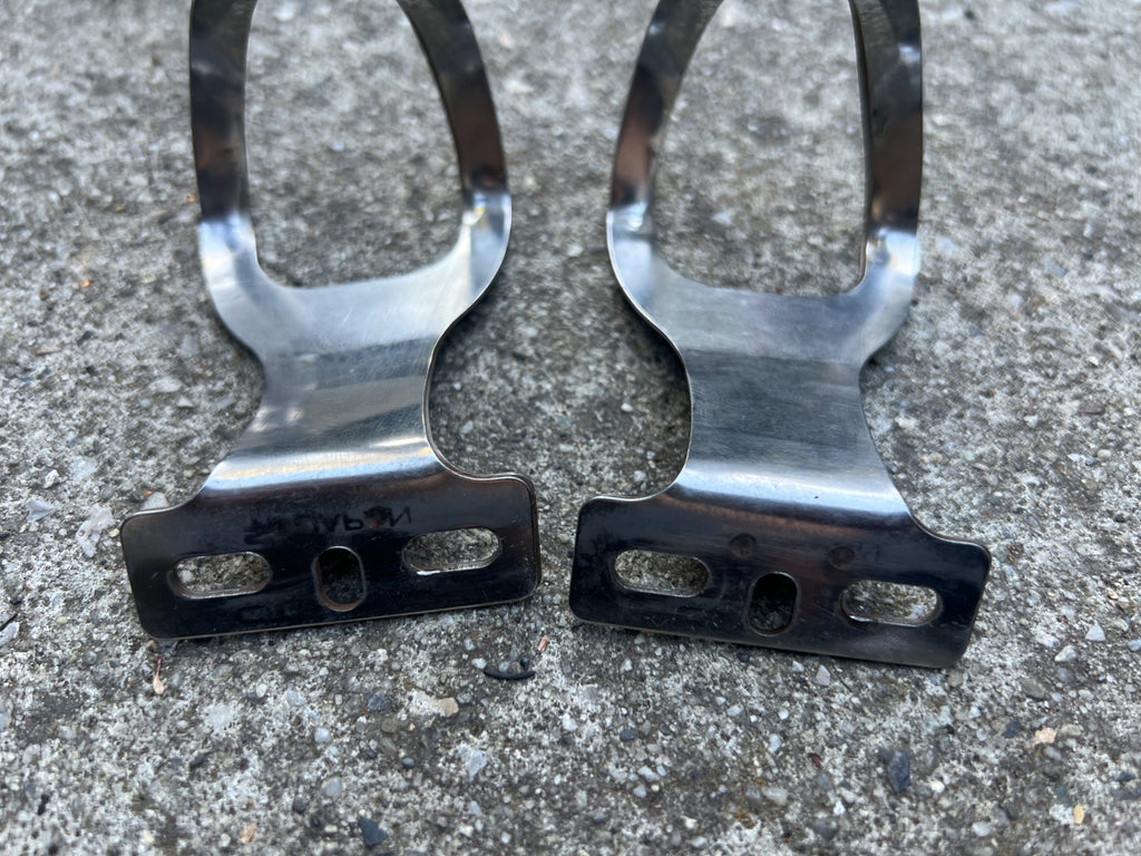 Used Gary Fisher Toe Clips Size Large L Double Layer MTB ATM Heavy Duty Vintage Retro-Bicycle Bin