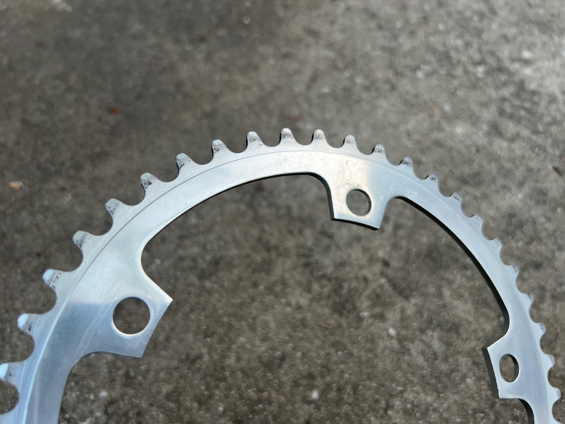 Campagnolo 47T Tooth 144 BCD Chainring Brev Camp Campy Vintage Silver Anodized  - Image 5