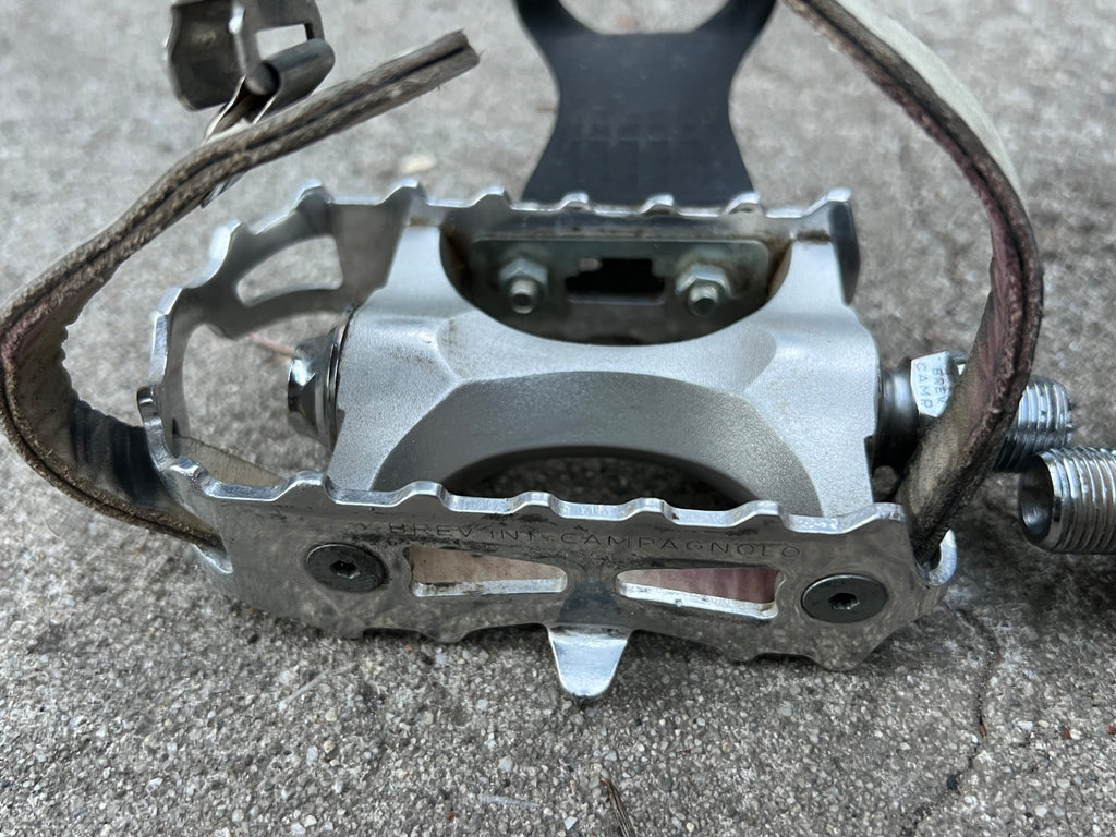 Campagnolo Centaur MTB Pedals Vintage 9/16 Mountain Bike 90’s Chrome Toe Strap - Image 7