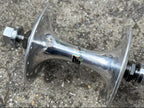 Used Suzue Pro Max Track Hubset Silver 100/120mm 32H Hole Flip Flop High Flange Road-Bicycle Bin